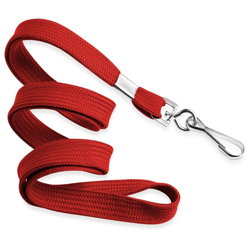 MIFFLIN-USA Flat Lanyards for ID Badges - Red, 36 Inch, 5 Pack - Comfortable Neck Straps - Lanyards for Keys - Image 1